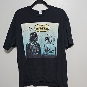 Star Wars Funny 2XL Graphic Black T-Shirt